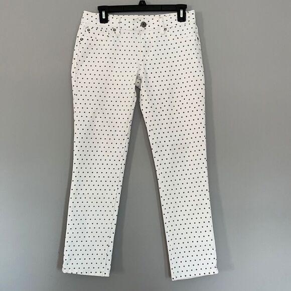 DL 1961 Angel Mid Rise Skinny Ankle Jeans. White and Gray. Size 29 - Picture 1 of 14